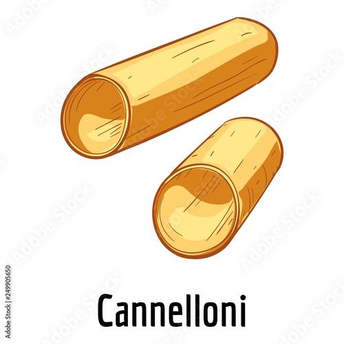 Cannelloni icon. Cartoon of cannelloni vector icon for web design isolated on white background