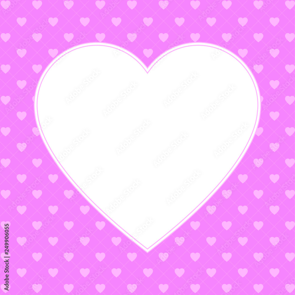 Hearts pattern background with blank space in the shape of heart for text. Valentine's day and Mother's day greeting card - pink, red colors. Banner or invitation Hearts pattern background with blank space in the shape of heart for text. Valentine's day and Mother's day greeting card - pink, red colors. Banner or invitation
