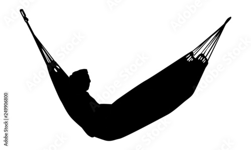 Man in a hammock