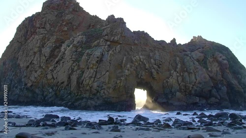 Keyhole Rock Big Sur Sunset