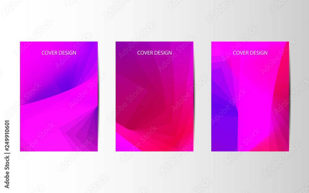 Fototapeta premium Abstract vector brochures with geometric background, annual report, design templates, future Poster template design