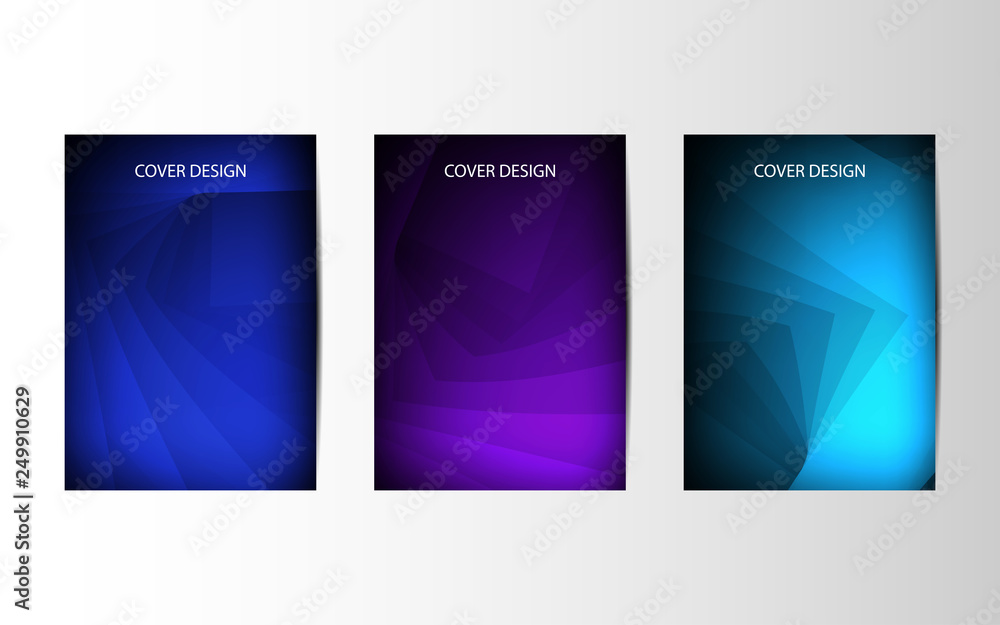 Abstract vector brochures with geometric background, annual report, design templates, future Poster template design