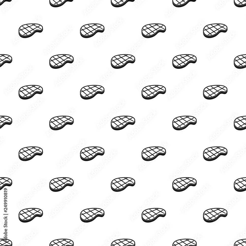 Grilled steak pattern seamless vector repeat geometric for any web design Grilled steak pattern seamless vector repeat geometric for any web design