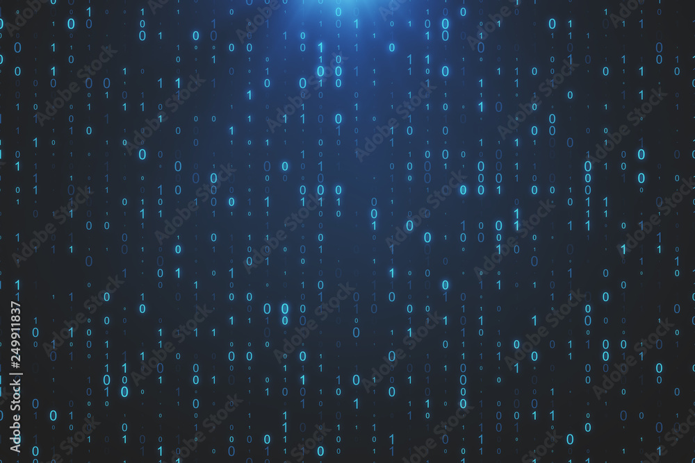 Creative binary code backdrop