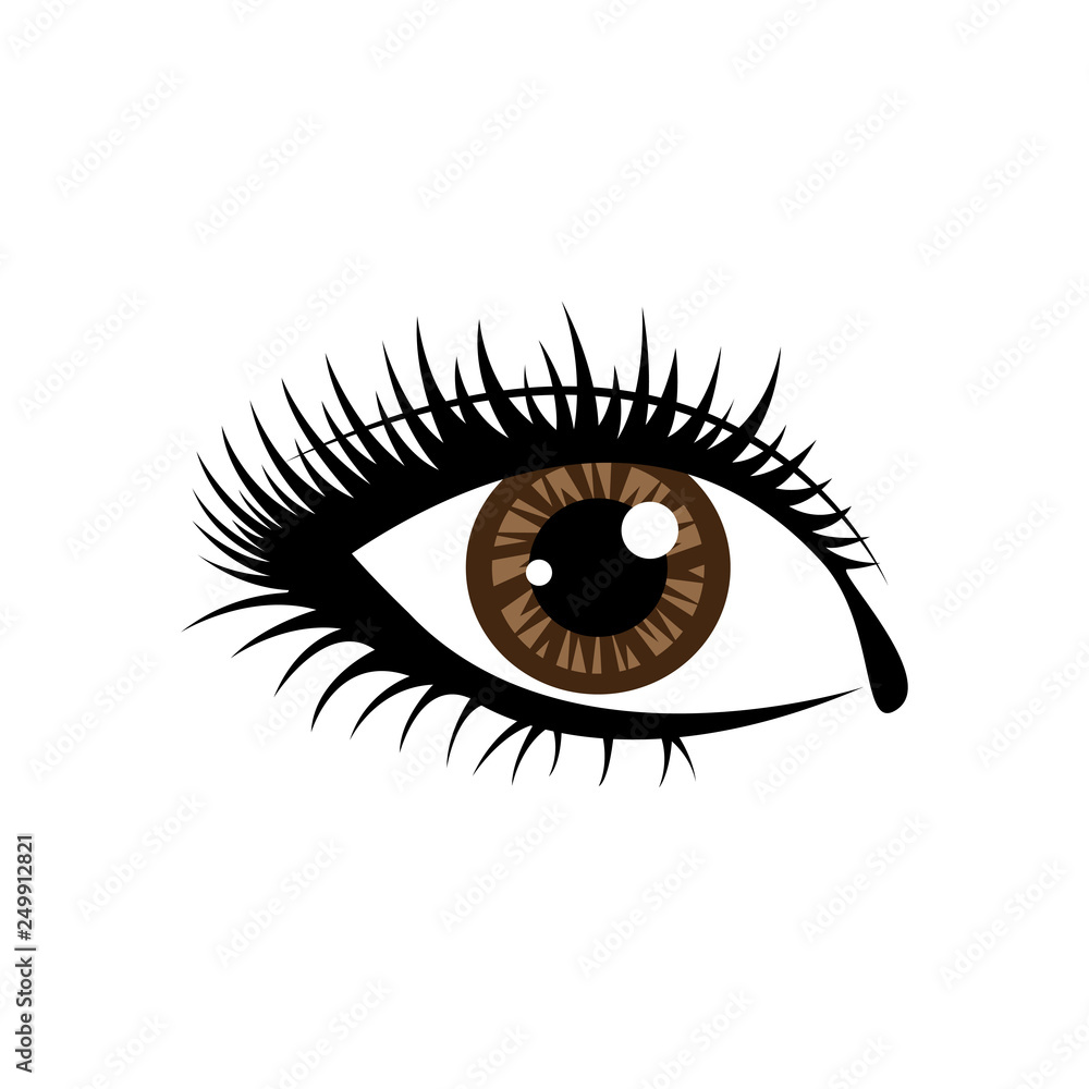 eyelashes logo icon design template vector