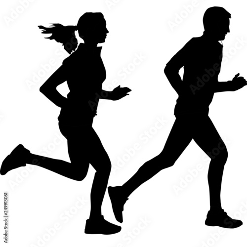 People running