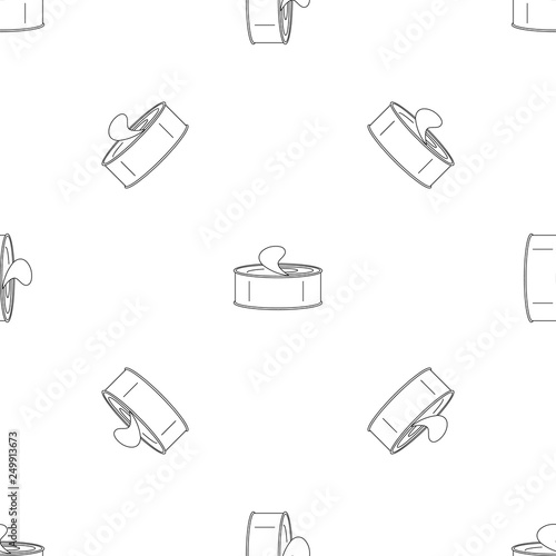 Open tin can pattern seamless vector repeat geometric for any web design