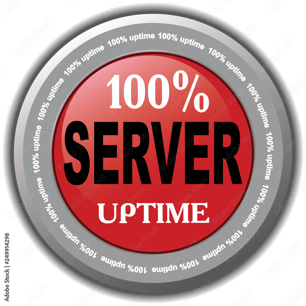 100% server uptime icon