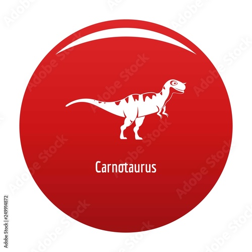 Carnotaurus icon. Simple illustration of carnotaurus vector icon for any design red