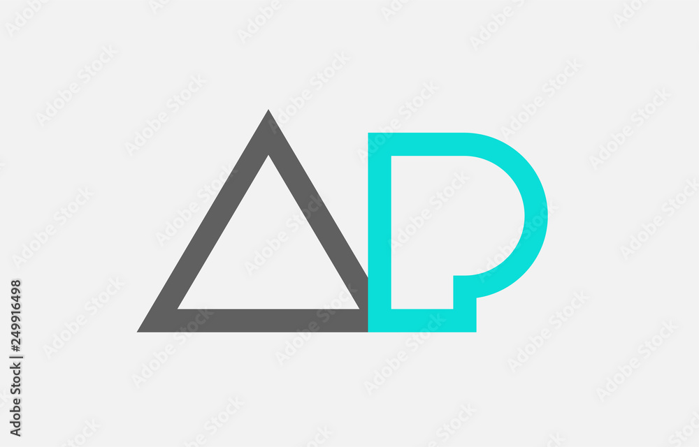 blue grey alphabet letter ap a p combination for logo icon design blue grey alphabet letter ap a p combination for logo icon design