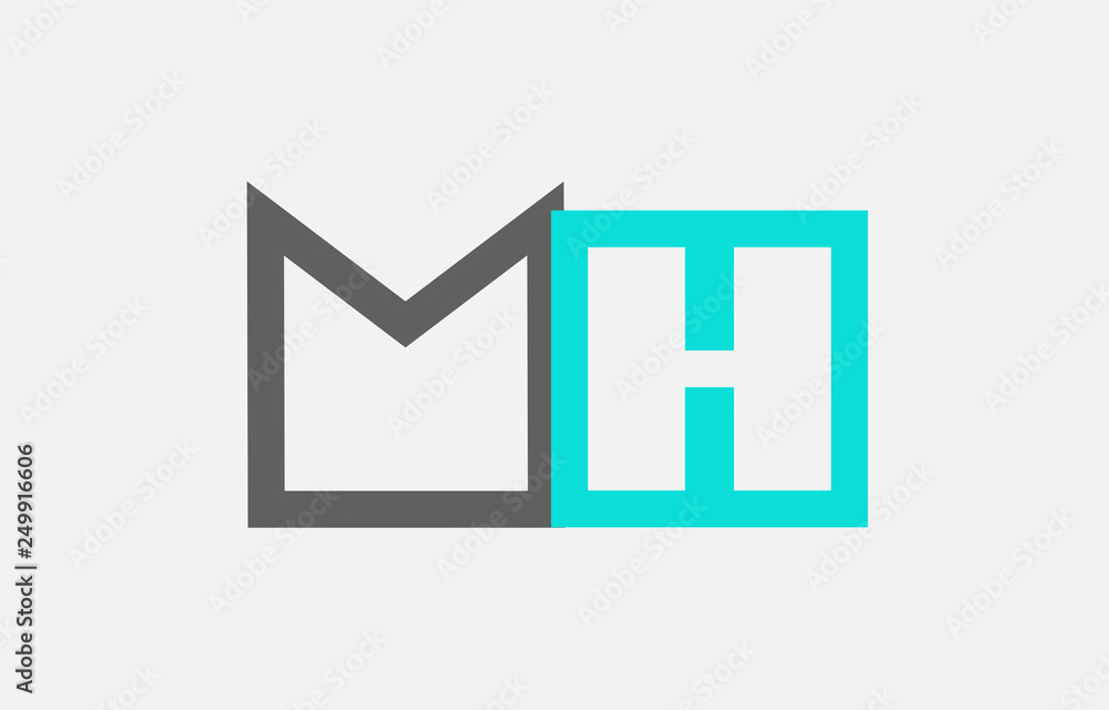 blue grey alphabet letter mh m h combination for logo icon design blue grey alphabet letter mh m h combination for logo icon design