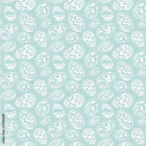 Seamless pattern with ornamental eggs