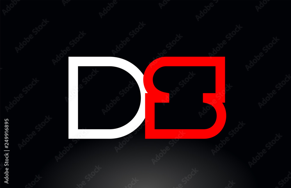 red white alphabet letter ds d s combination for logo icon design red white alphabet letter ds d s combination for logo icon design