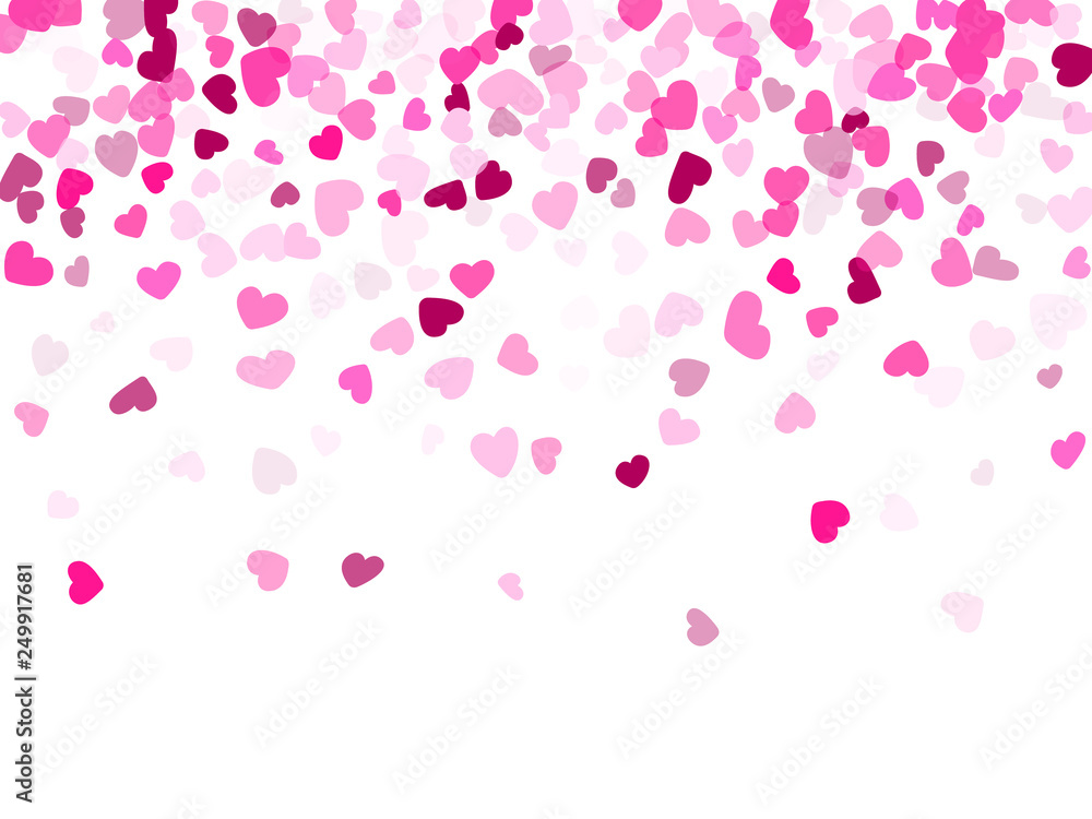 Hearts confetti flying vector background graphic design. Hearts confetti flying vector background graphic design.