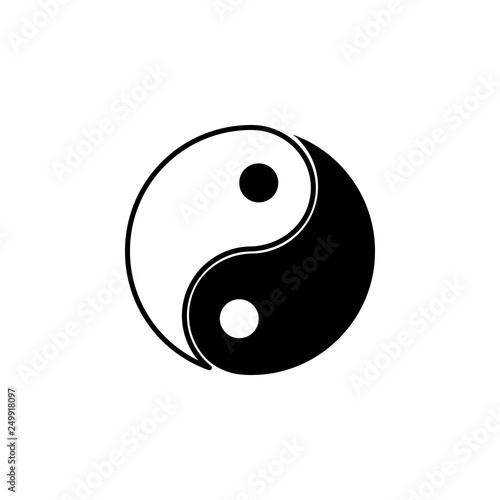 yin yang outline icon. Signs and symbols can be used for web, logo, mobile app, UI, UX