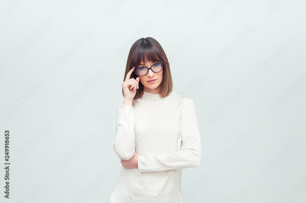 Beautiful woman in eyeglasses Beautiful woman in eyeglasses