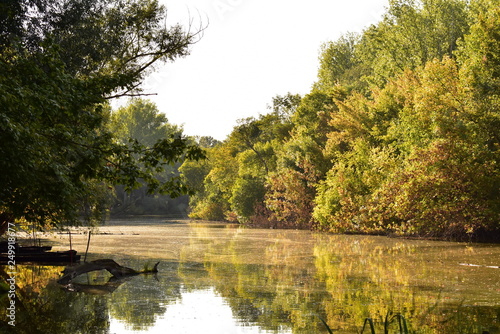 The calm river Sio in Hungary, Gemenc, Keselyűs