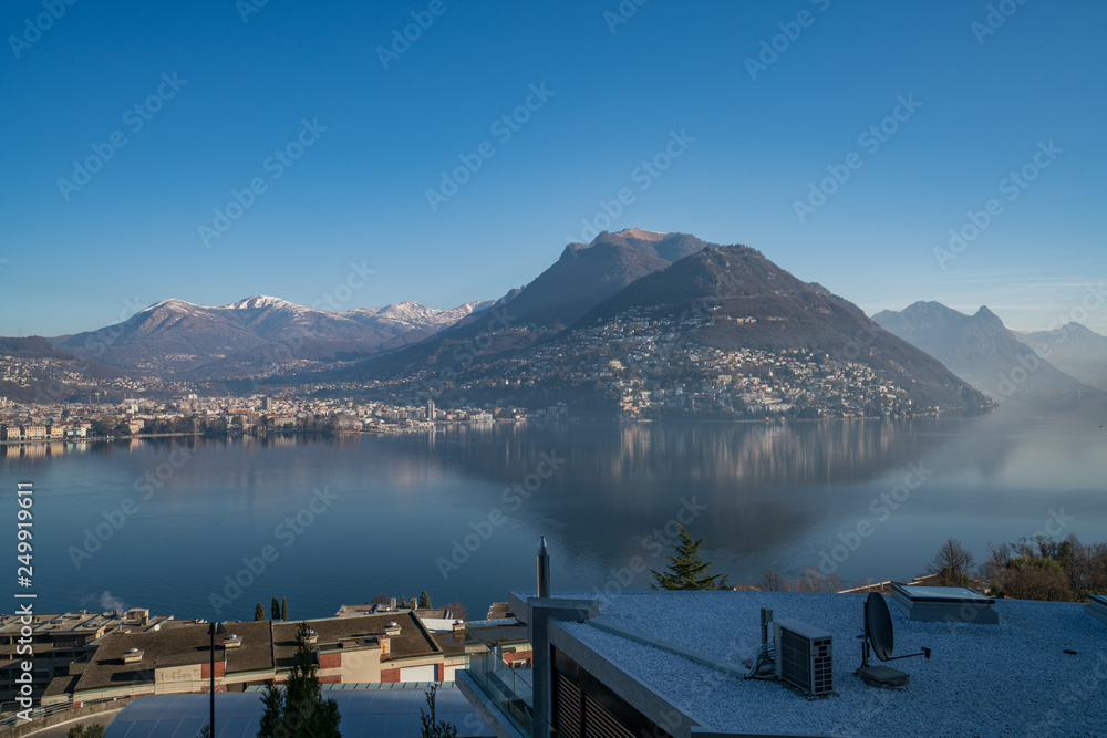 Lake Lugano from Monte San Salvatore