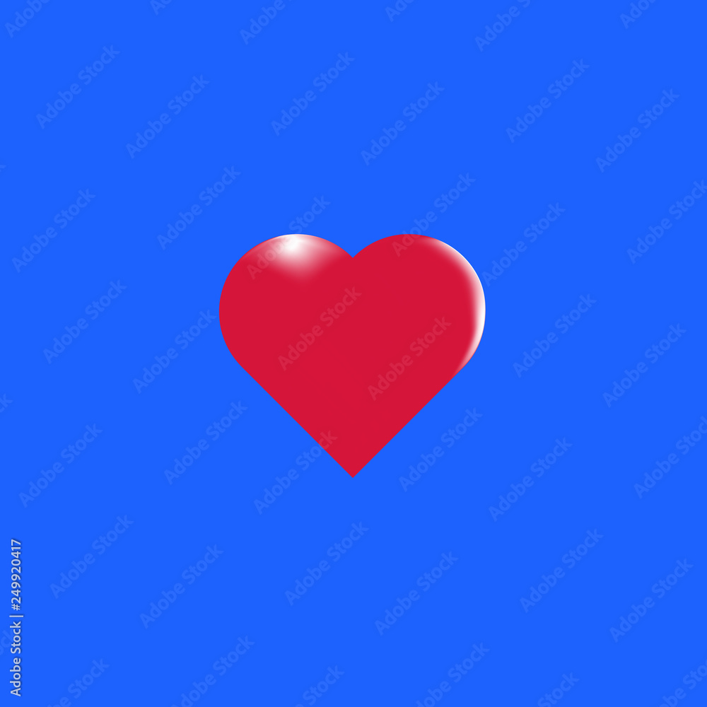 Heart at the blue background Heart at the blue background