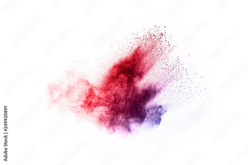 Colorful powder explosion on white background. Colorful powder explosion on white background.