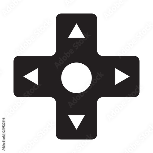Video Game Controller D-Pad Direction Directional Pad E-Sports Vector Illustration Icon Symbol Graphic