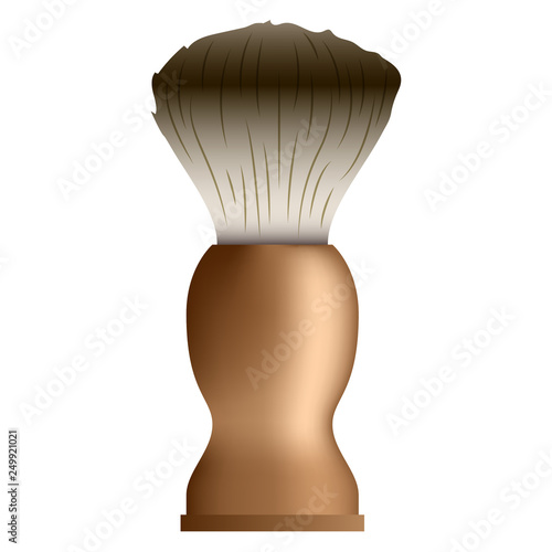 Lathering Shaving Brush Vector Illustration Icon Symbol Graphic