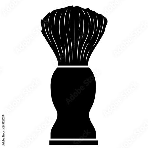 Lathering Shaving Brush Vector Illustration Icon Symbol Graphic