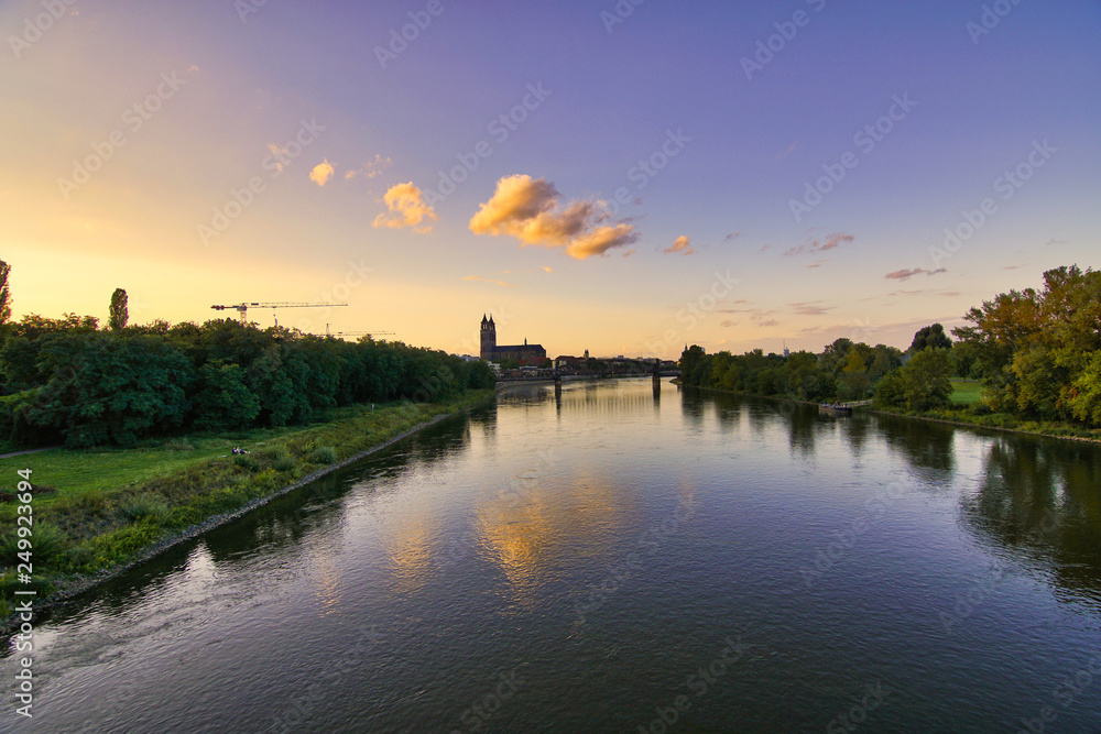 Magdeburger Dom Sonnenuntergang 