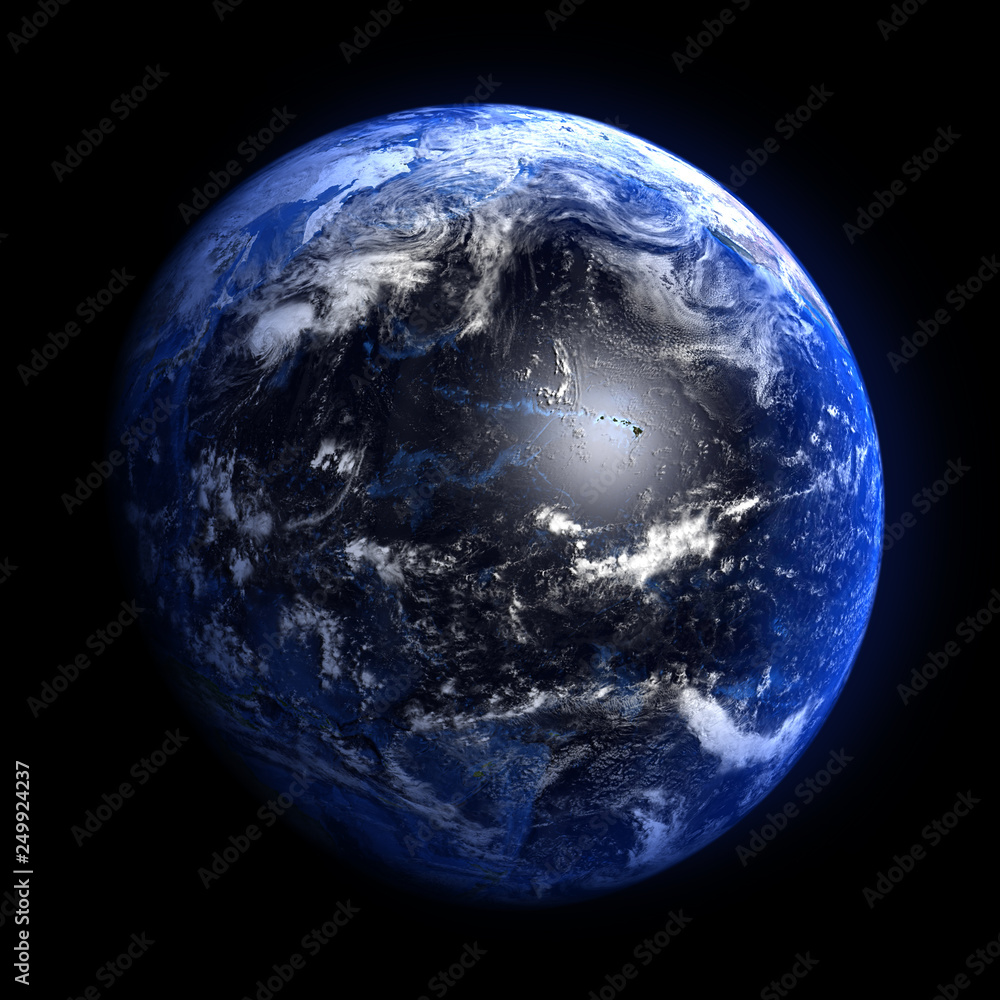 The Earth from space showing the Pacific ocean. Elements furnished by NASA. The Earth from space showing the Pacific ocean. Elements furnished by NASA.