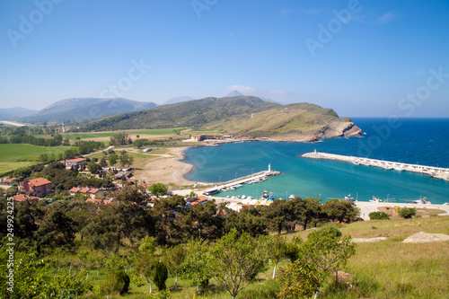 Kalekoy port view from Kale village, Gokceada, Turkey
