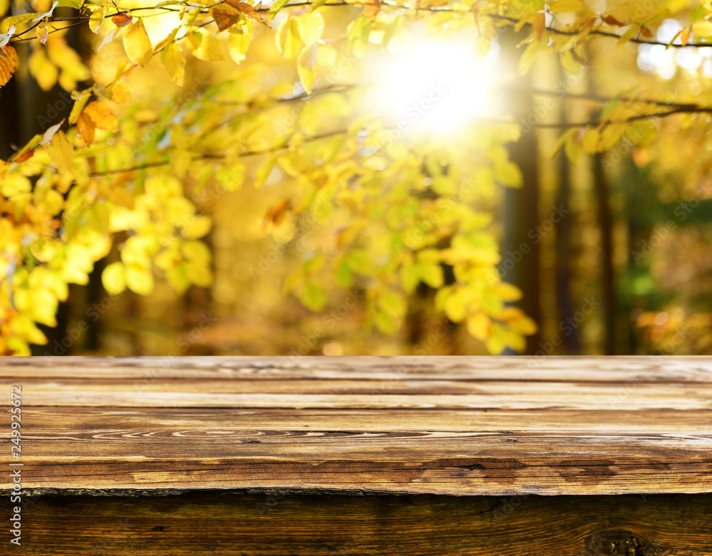 Empty wooden table background Empty wooden table background