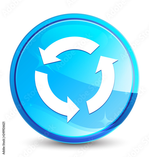 Free Download Refresh icon splash natural blue round button - GFXLoad