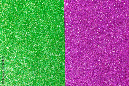 background mixed glitter texture green and purple, abstract background isolated
