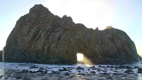 Keyhole Rock Big Sur Sunset