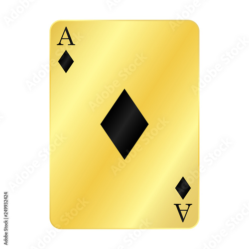 gold ace of diamonds