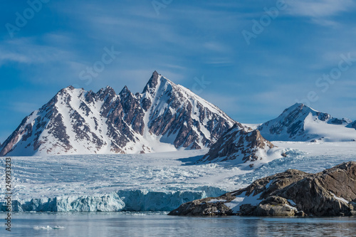 Svalbard peaks and glacier