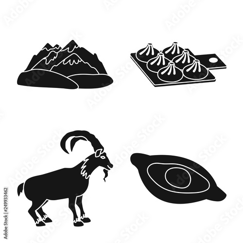 Vector illustration of heritage and originality symbol. Collection of heritage and traditions stock symbol for web.