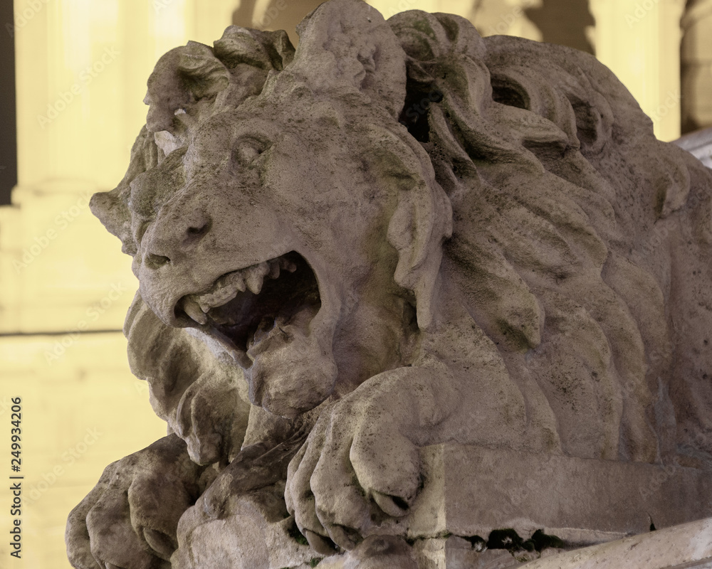 Lion of Saint Supplice fountain, Paris France