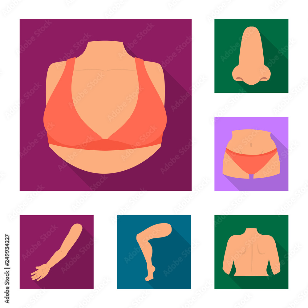 Isolated object of body and part symbol. Set of body and anatomy stock symbol for web. Isolated object of body and part symbol. Set of body and anatomy stock symbol for web.