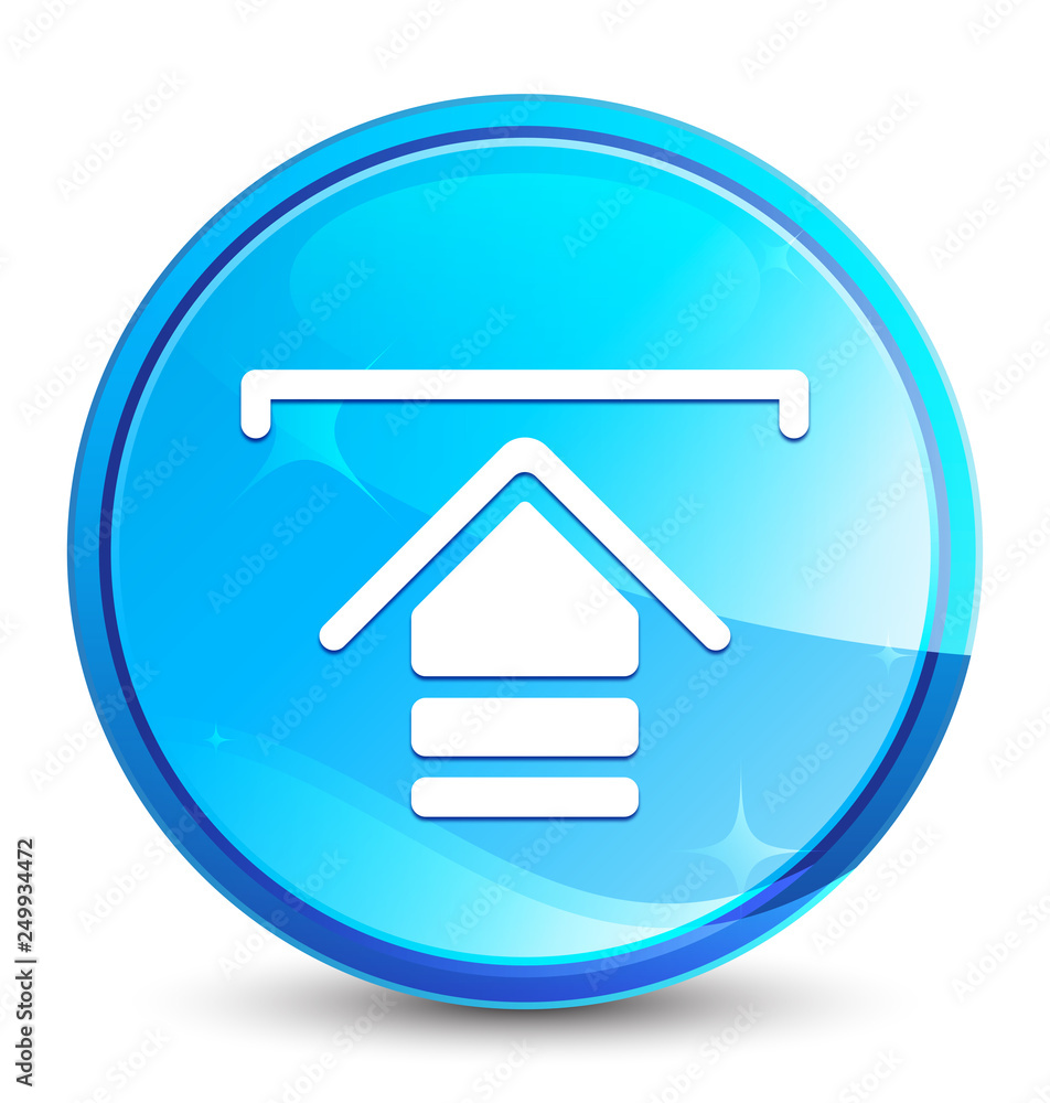 Upload icon splash natural blue round button Upload icon splash natural blue round button