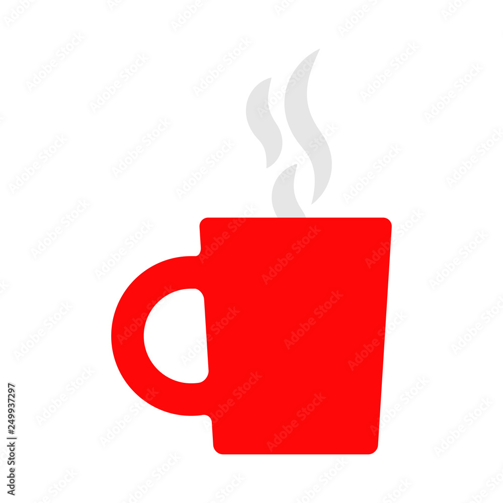 A cup. Red cup. A cup for drinking, coffee, tea and water. Vector illustration. EPS 10. A cup. Red cup. A cup for drinking, coffee, tea and water. Vector illustration. EPS 10.