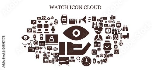 watch icon set