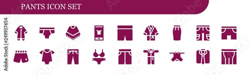 pants icon set