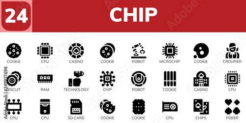 chip icon set