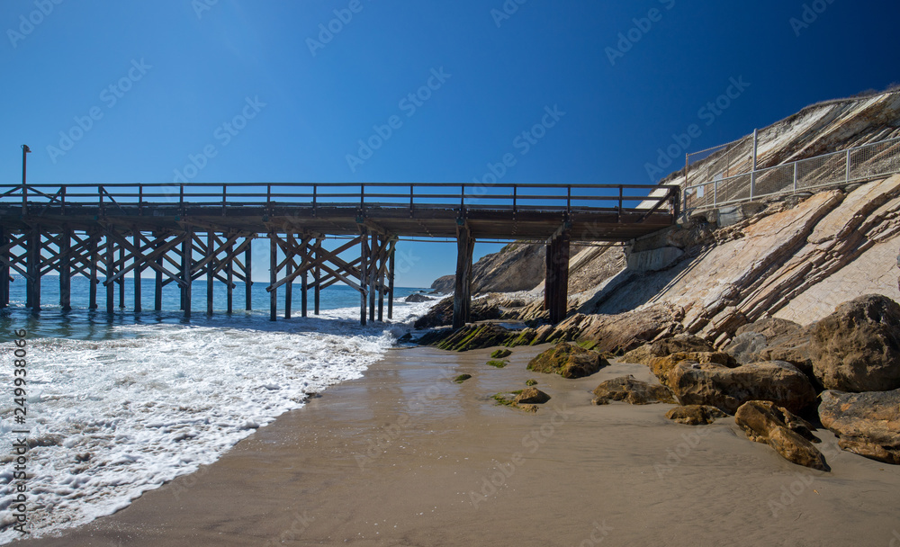 Fishing Pier and boat hoist at Gaviota Beach State Park on the central coast of California United States Fishing Pier and boat hoist at Gaviota Beach State Park on the central coast of California United States