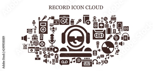 record icon set