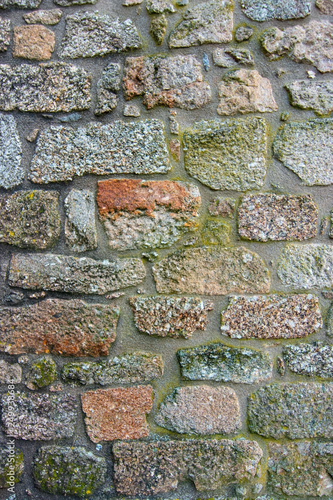 Colorful granite wall