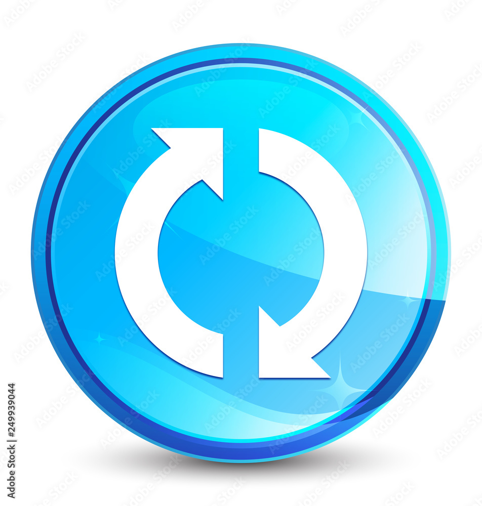 Update icon splash natural blue round button