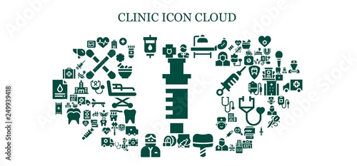clinic icon set