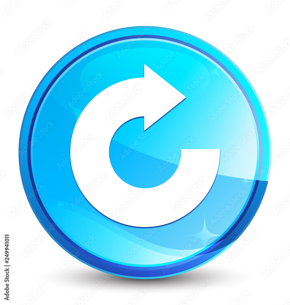 Reply arrow icon splash natural blue round button Reply arrow icon splash natural blue round button